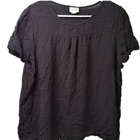 Jaclyn Smith Tops - Jaclyn Smith Black Embroidered Blouse Plus Size XXL